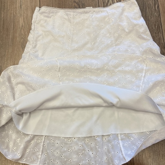 White, Eyelet, Women's, Skirt, midi, wedding, bridal, casual, church, basic - Picture 7 of 7